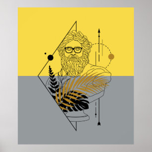 Poster Hipster Olympic God Colorblock