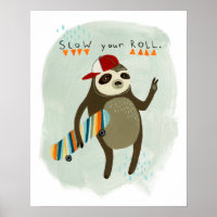 Hipster Sloth | Ralentissez Votre Rouleau