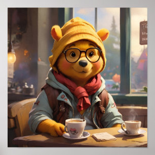 Poster Hipster Winnie l'Ourson 1