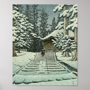 Poster Hiraizumi Hall of the Golden Hue - Hasui Kawase