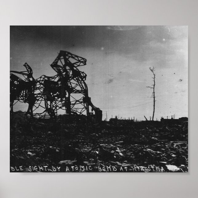 Poster Hiroshima 2ème guerre mondiale après la bombe atom (Devant)