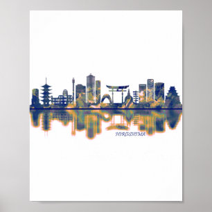 Poster Hiroshima Skyline