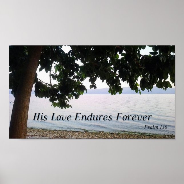 Poster His Love Endures Forever Psalm 136  (Devant)