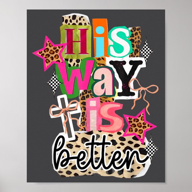 Poster His Way Is Better Leopard Christian Jesus Bible Ve (Devant)