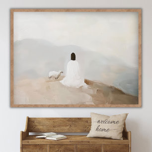 Poster Histoire biblique sur la brebis perdue Jésus et le