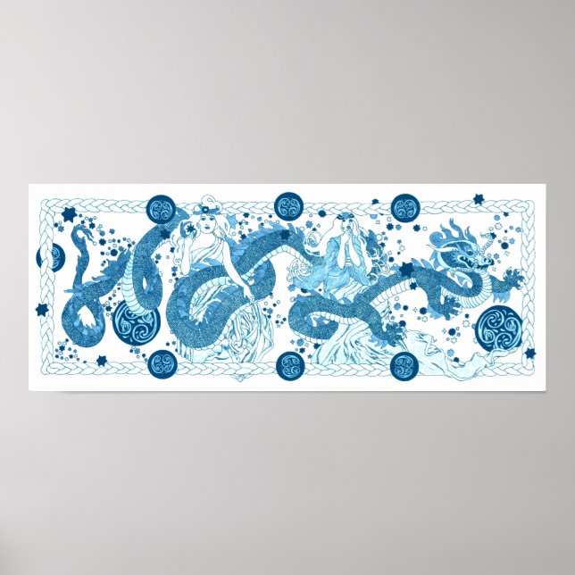 Poster Histoire céleste de dragon (Devant)