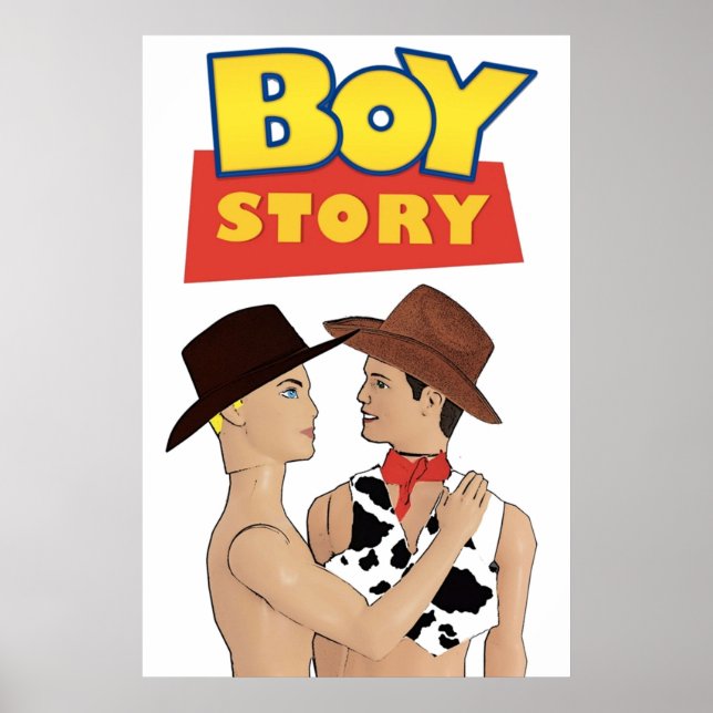 Poster Histoire de garçon Amusant Gay Intérêt LGBT Design (Devant)