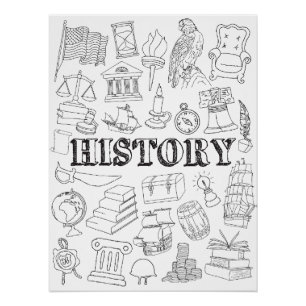 Poster Histoire de l'école Professeur Histoire des gribou