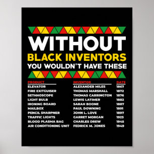 Poster Histoire des inventeurs noirs oubliés Histoire des