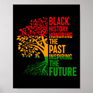 Poster Histoire des Noirs honorer le passé Inspirant Homm