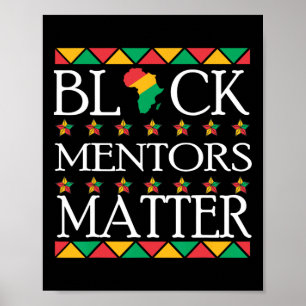 Poster Histoire des Noirs Mois Mentors Problème Amérique 