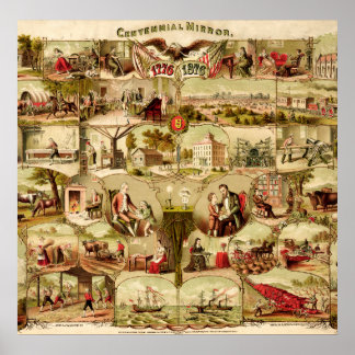 Poster Histoire du centenaire des États-Unis 1776-1876