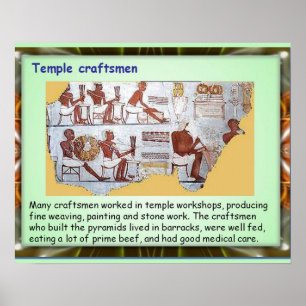 Poster Histoire, Egypte antique, artisans de temple