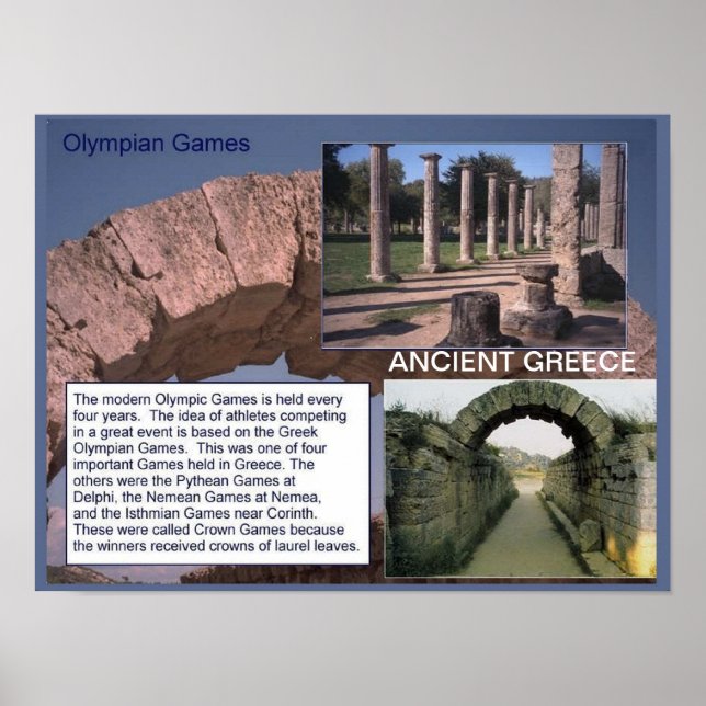 Poster Histoire, Grèce antique, Jeux Olympiques (Devant)
