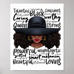 Poster Histoire noire africaine des dames afro-américaine