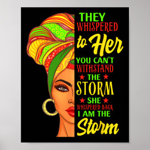 Poster Histoire Noire Africaine Femme Afro Je Suis La Tem