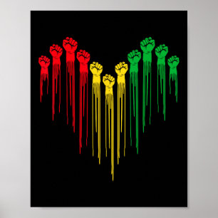Poster Histoire noire Coeur africain Afro Histoire noire