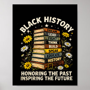 Poster Histoire noire honorant le passé inspirant le futu