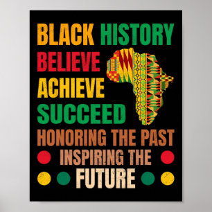 Poster Histoire noire honorant les hommes du passé inspir
