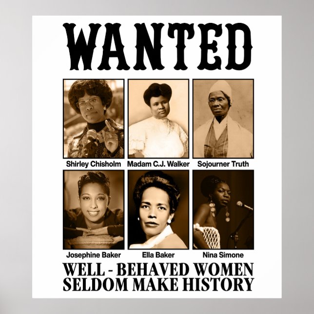 Poster Histoire noire Recherchée historienne féminine (Devant)