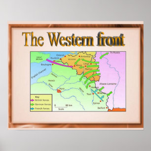 Poster Histoire, Première Guerre mondiale, Front occident