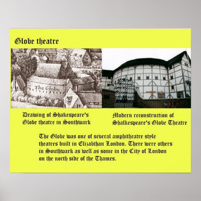 Poster Histoire, Théâtre mondial Shakespeare (Devant)