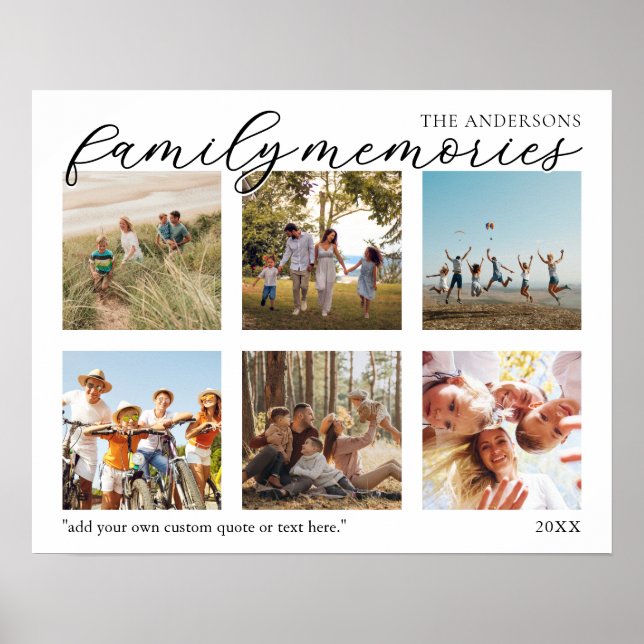 Poster Histoires de famille Collage photo personnalisé (Devant)
