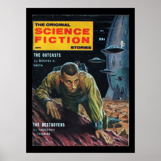 Poster Histoires de science-fiction - 1958.09_Pulp Art (Devant)