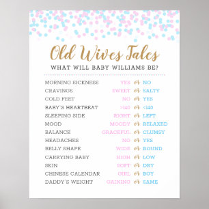 Poster Histoires de vieilles femmes Baby Genre Reveal Jeu