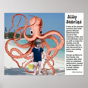Poster Histoires stupides : Octopus mangeant de l'homme