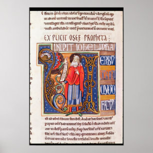 Poster Historiated initial 'U' représentant Joel