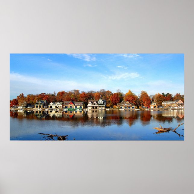Poster Historic Boat House Row, Philadelphie, PA (Devant)
