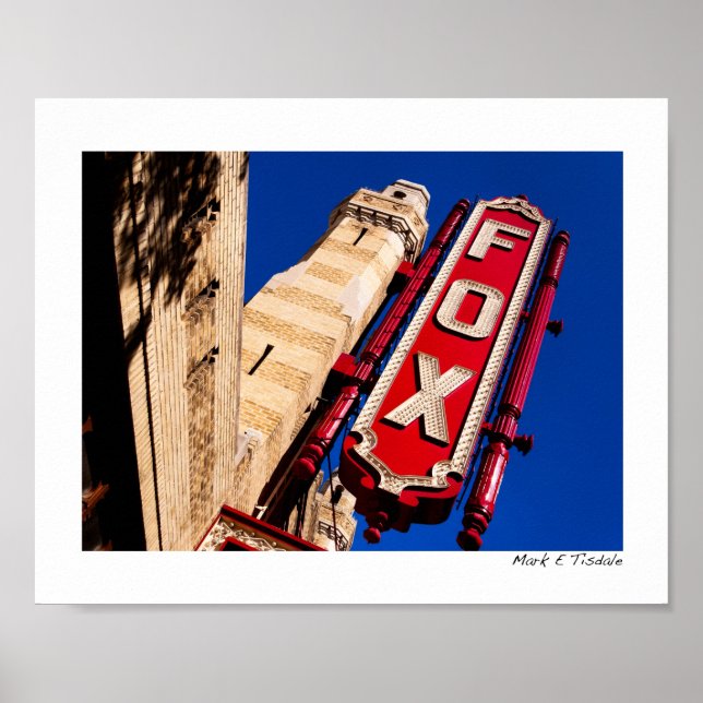 Poster Historic Fox Theater à Atlanta en Géorgie - Petit (Devant)