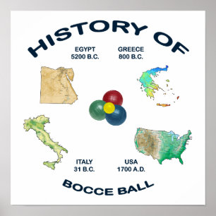 Poster Historique de la balle de bocce