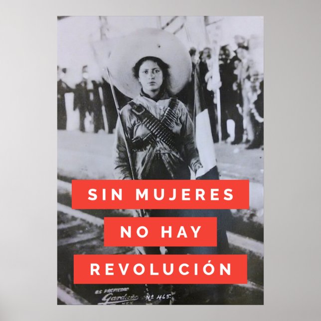 Poster historique de la femme révolutionnaire zapa (Devant)