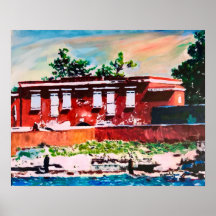 Poster historique du fort Frederik 20x16