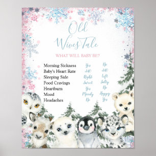 Poster Hiver Animal Artique Genre Révéler Vieille Femme C