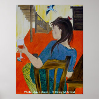 Poster Hiver Aux Entres Imprimée
