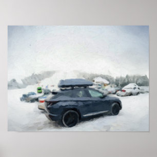 Poster Hiver Aventure Parking