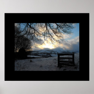 Poster Hiver dans le centre du Pays de Galles