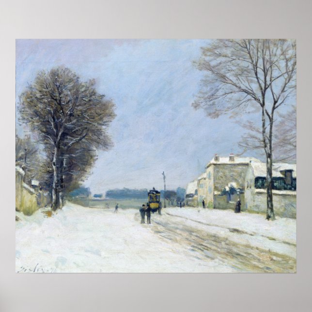 Poster Hiver, Effet neige, 1876 (Devant)