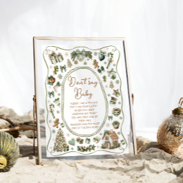 Poster Hiver moderne froid dehors Ne pas dire jeu de bébé