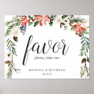 Poster Hiver mystique   Symbole de faveur de mariage