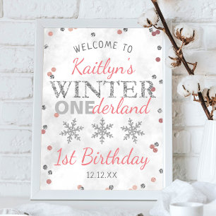 Poster Hiver ONE derland 1er anniversaire Bienvenue