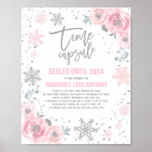 Poster Hiver ONE derland Temps Capsule Rose et Argent