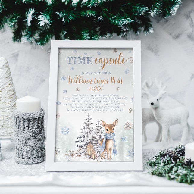 Poster Hiver ONE derland Time Capsule Cute Deer (Créateur téléchargé)