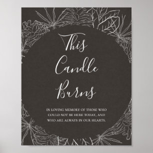 Poster Hiver rustique   Charcharbon Cette bougie brûle Ma