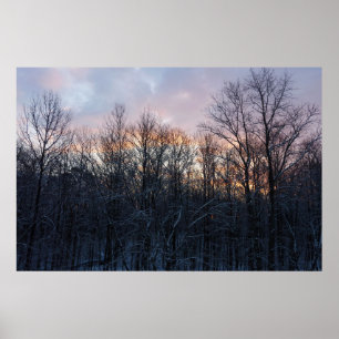 Poster Hiver Sunrise I Pastel Paysage naturel