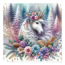 Hiver Unicorne scène magique 3