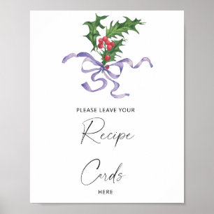 Poster Hiver - votre carte de recette ici
